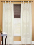 Exquisite Applique Work Cotton Curtain - 7 ft x 40"