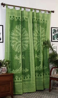 Exquisite Applique Work Cotton Curtain - 7 ft x 40"