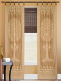 Exquisite Applique Work Cotton Curtain - 7 ft x 40"