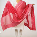 Premium Handcrafted Applique Work Dupatta in Organdy & Cotton (2.5m x 34")