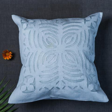 Premium Handcrafted Applique Work Cushion Covers | Cotton & Organdy | Set 1 = 5 Piece | 16" × 16"