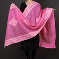 Premium Handcrafted Applique Work Dupatta in Organdy & Cotton (2.5m x 34")