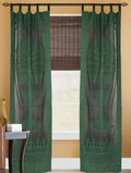 Exquisite Applique Work Cotton Curtain - 7 ft x 40"