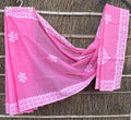 Handmade Applique Work Saree - Organdy & Cotton 5.5m Saree with 80" Blouse