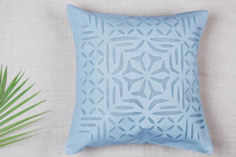 Premium Handcrafted Applique Work Cushion Covers | Cotton & Organdy | Set 1 = 5 Piece | 16" × 16"