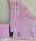 Handcrafted Applique Work & Suzani Hand Embroidery – Unstitched Cotton & Organdy Suit (3-Piece)