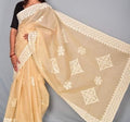 Handmade Applique Work Saree - Organdy & Cotton 5.5m Saree with 80" Blouse