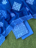 Premium Handcrafted Applique Work in Cotton & Organdy Unstitched Suit | 3-Piece