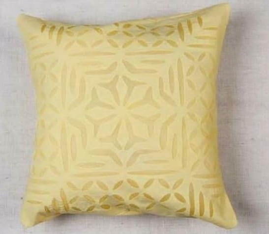 Premium Handcrafted Applique Work Cushion Covers | Cotton & Organdy | Set 1 = 5 Piece | 16" × 16"
